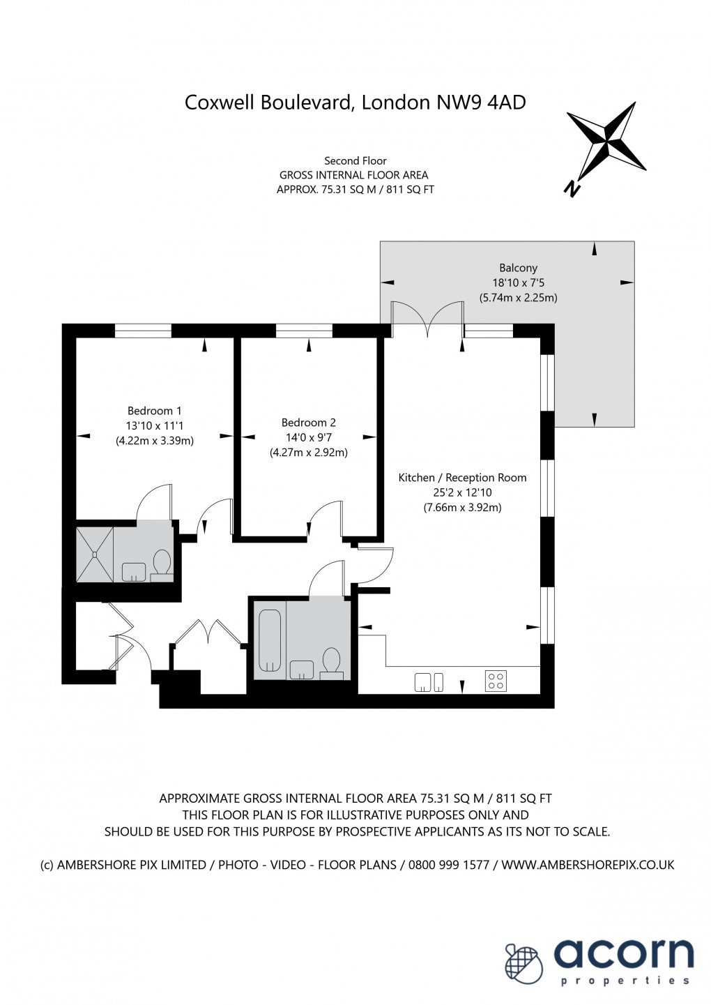Floorplan for Coxwell Boulevard, Colindale, London