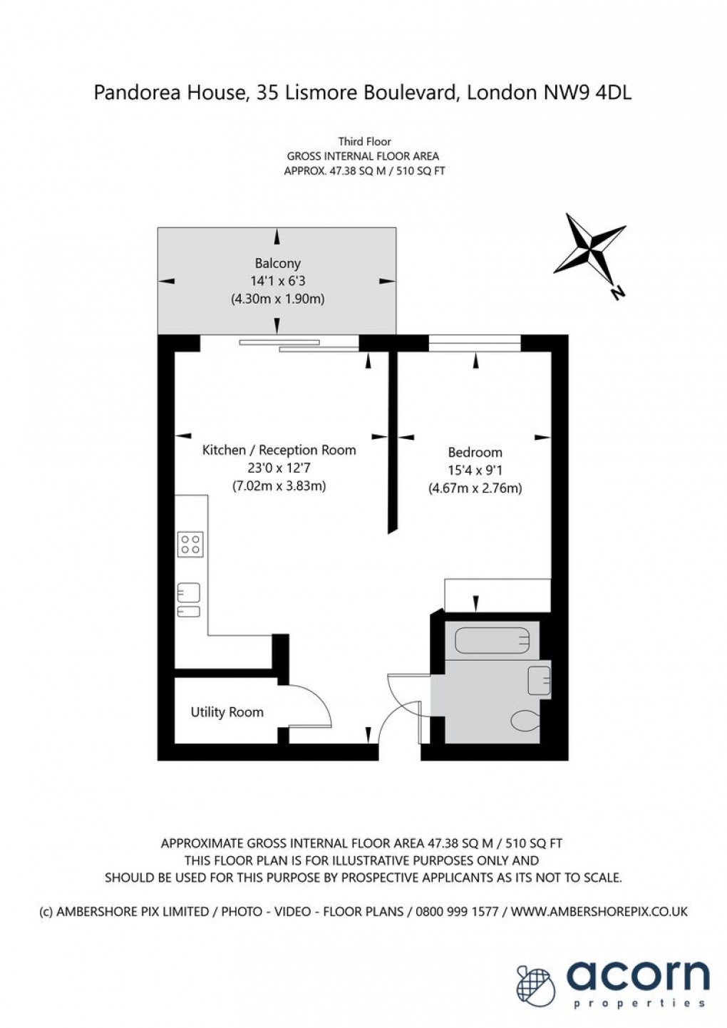 Floorplan for Lismore Boulevard, 35 Lismore Boulevard, Colindale