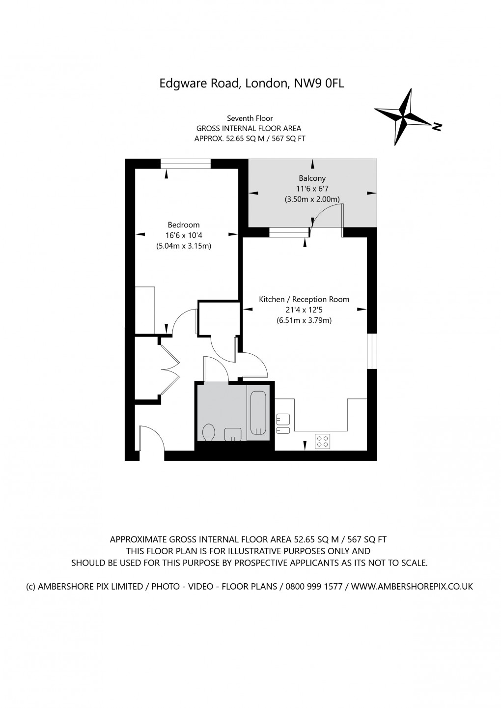 Floorplan for J Edgware Road, 399 J Edgware Road, London