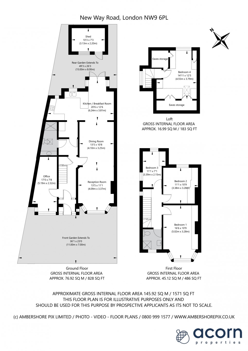 Floorplan for New Way Road, Colindale, London