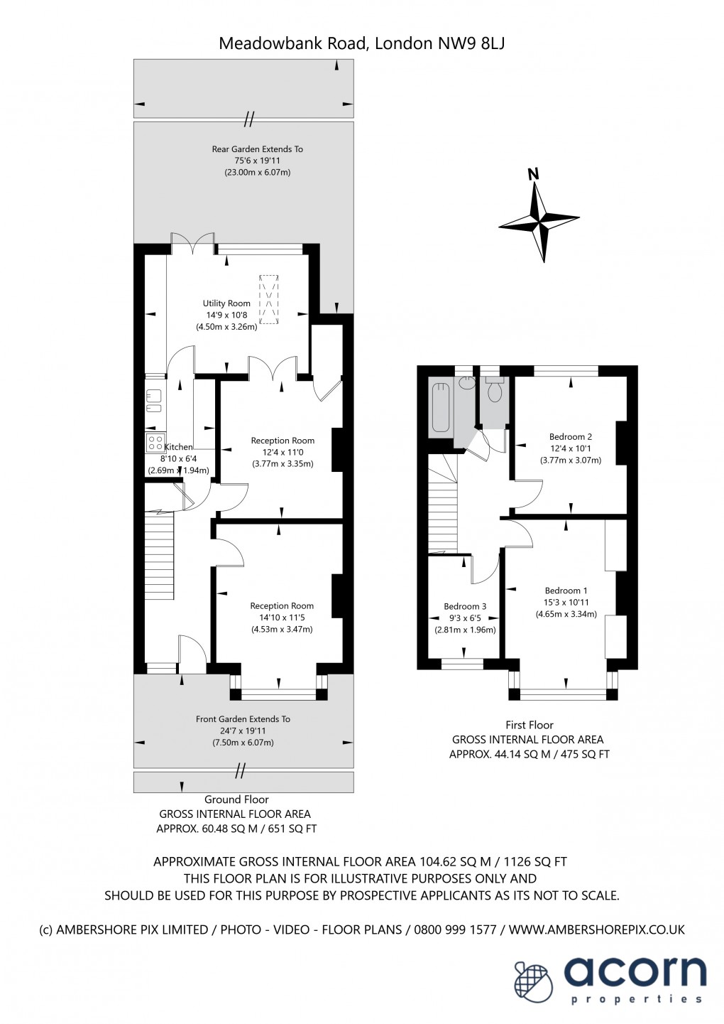 Floorplan for Meadowbank Road, Kingsbury, London