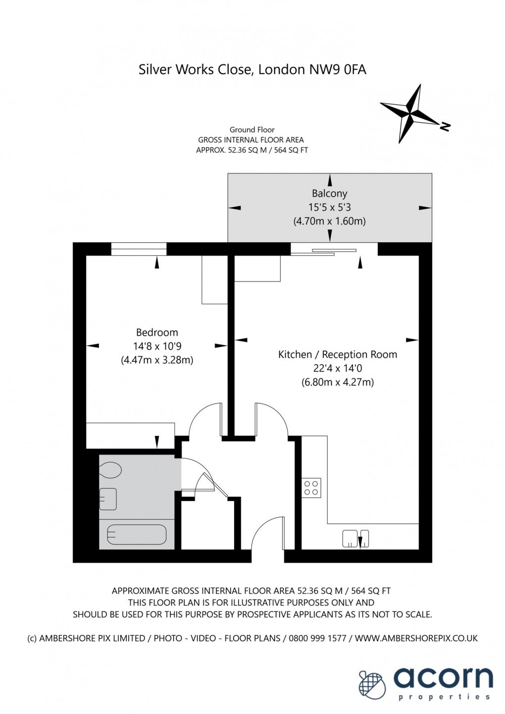 Floorplan for Silverworks Close, London