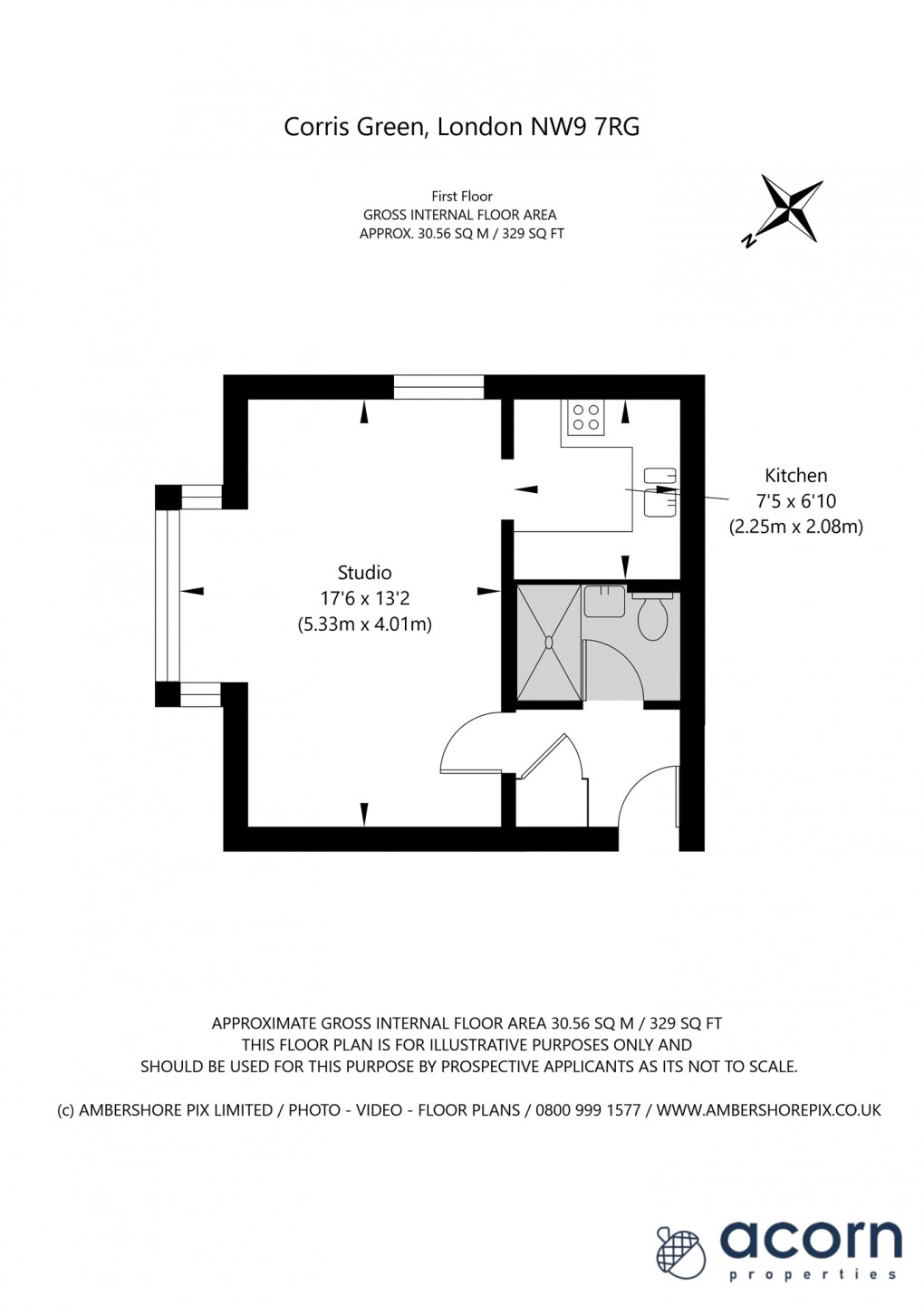 Floorplan for Corris Green, Snowdon Drive, London