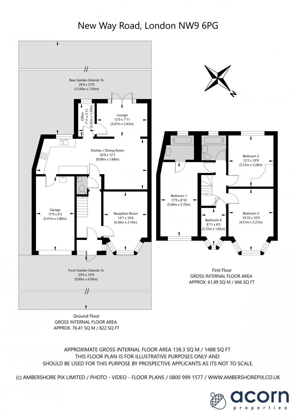 Floorplan for New Way Road, Colindale, London