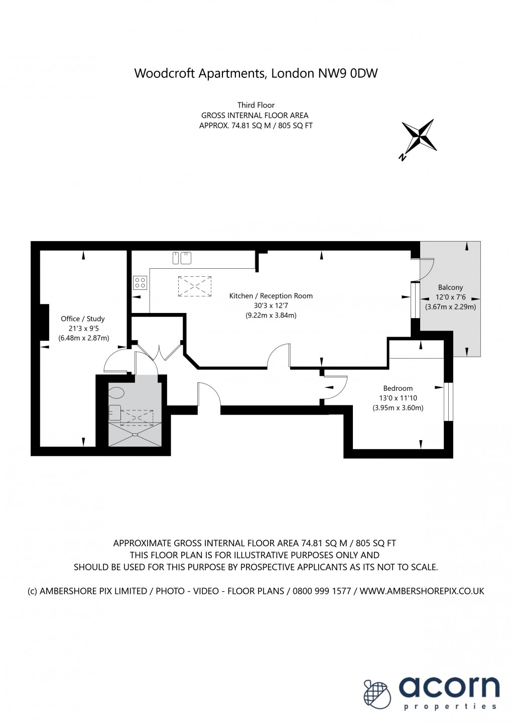 Floorplan for Silverworks Close, Colindale