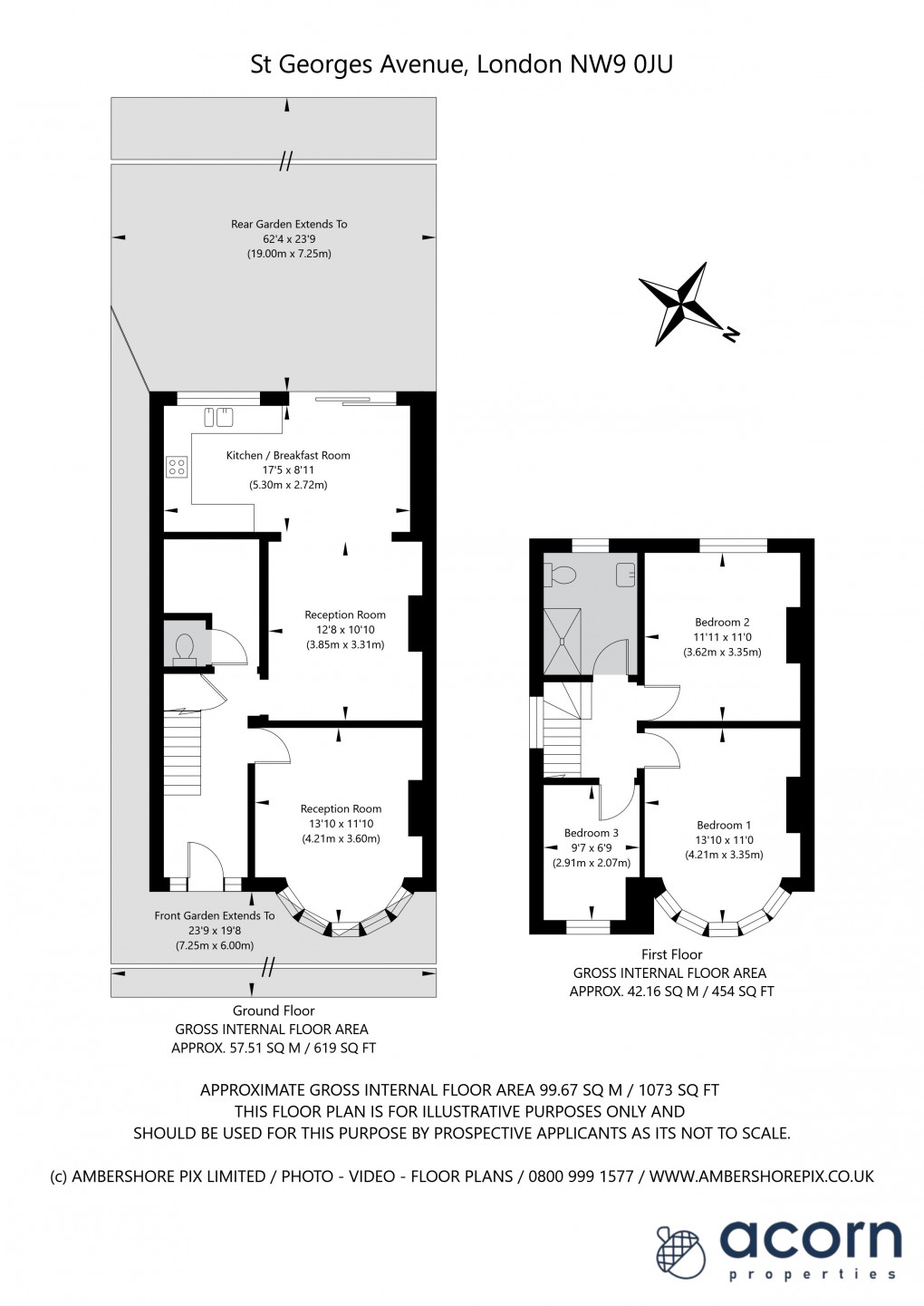 Floorplan for St Georges Avenue, Kingsbury