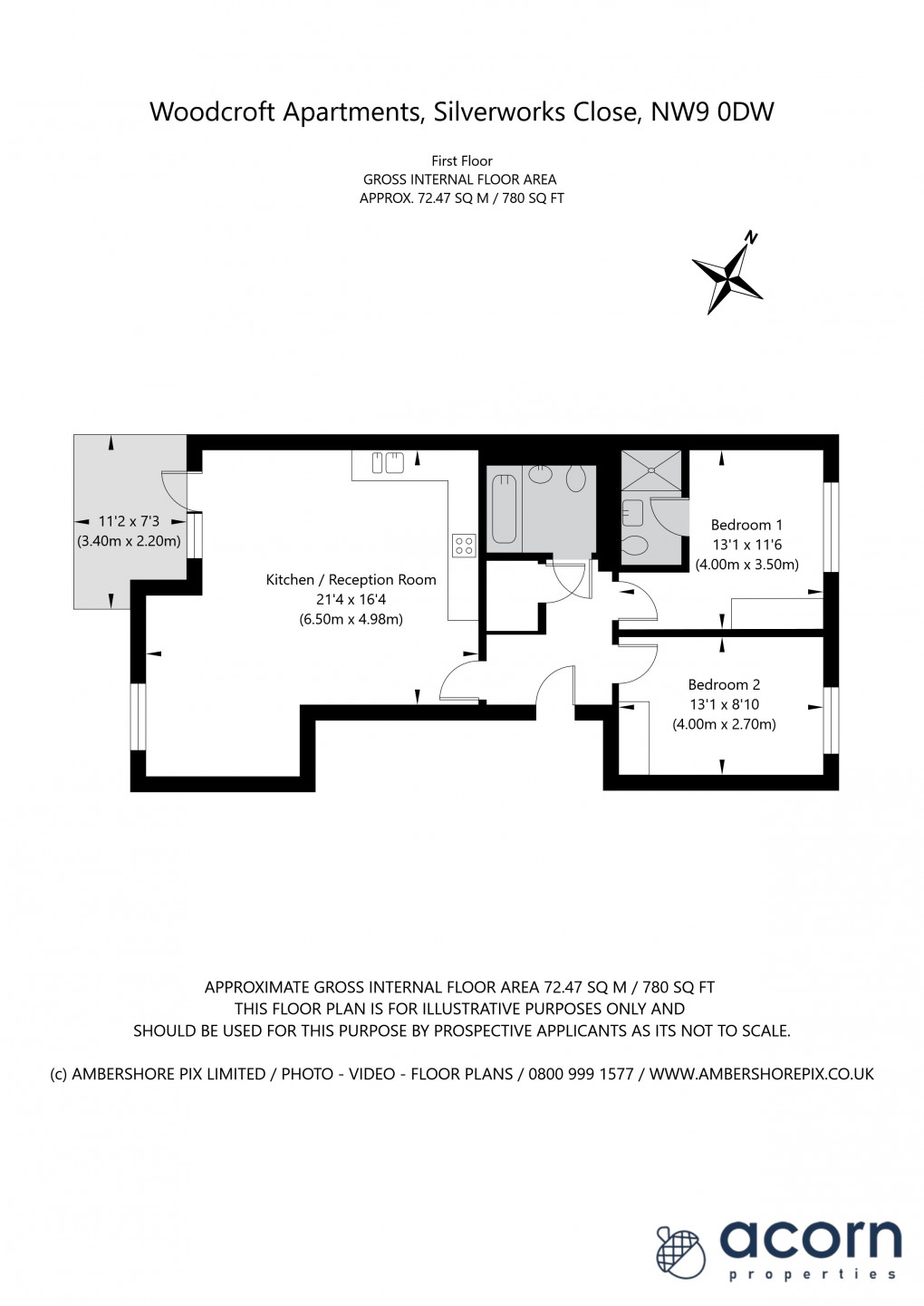 Floorplan for Silverworks Close, London