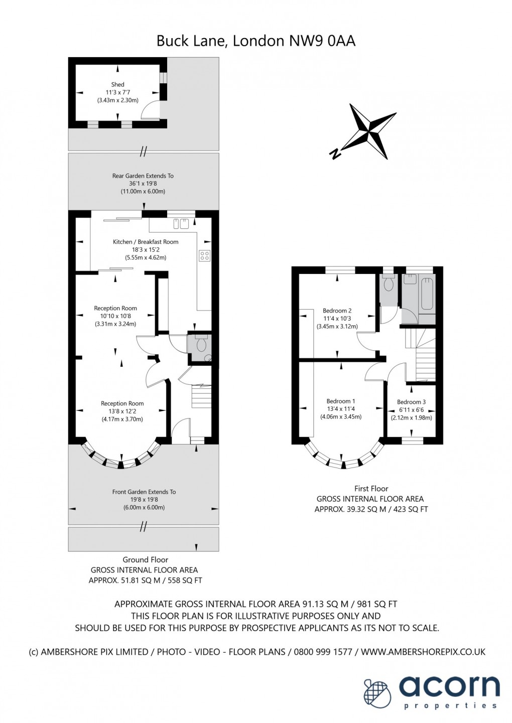 Floorplan for Buck Lane, Kingsbury, London