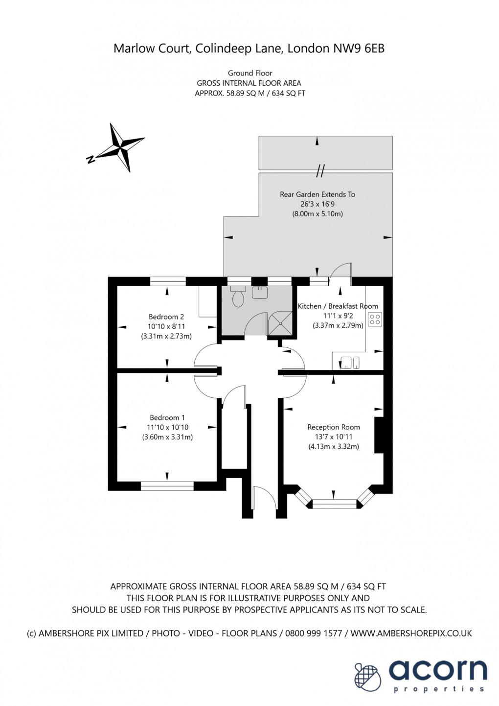 Floorplan for Colindeep Lane, London