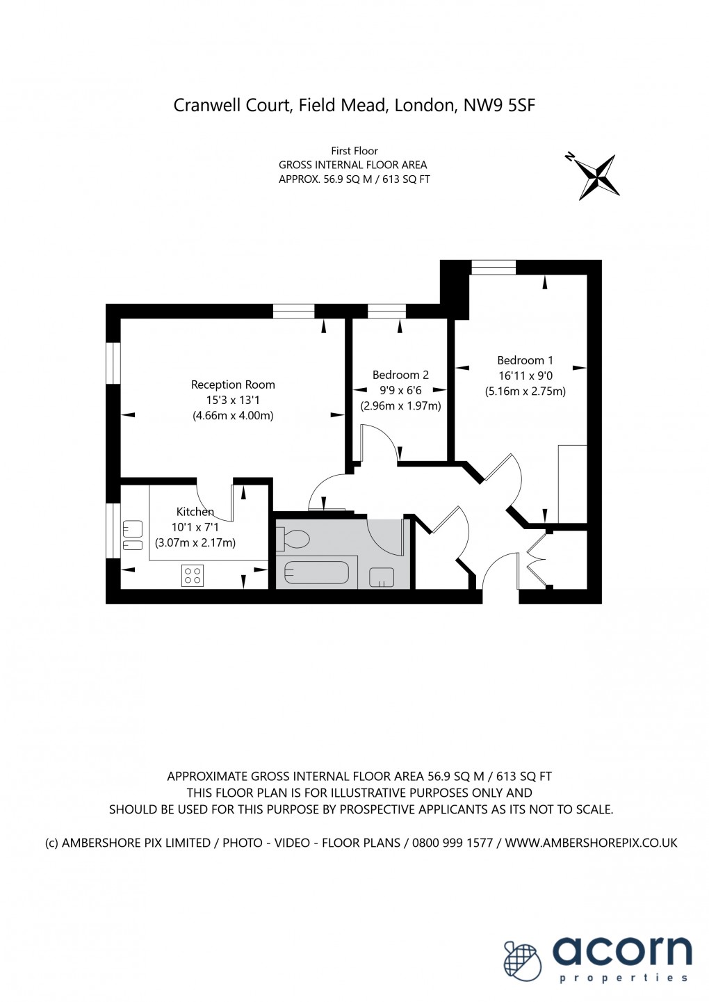 Floorplan for Field Mead, London