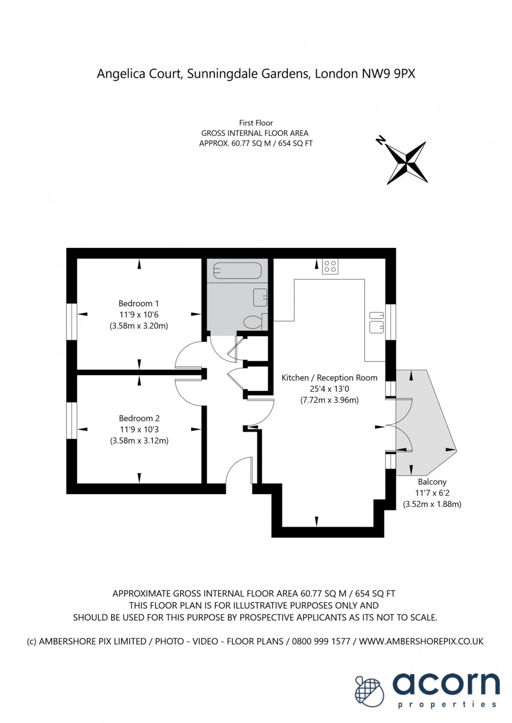 Floorplan for Sunningdale Gardens, Kingsbury, London