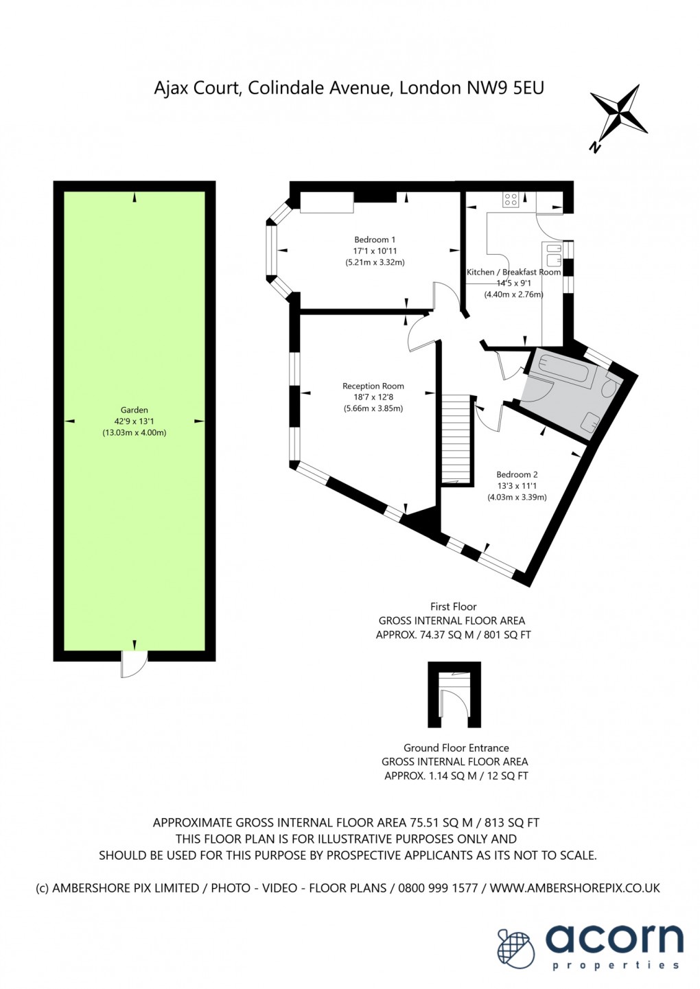 Floorplan for Colindale Ave, London