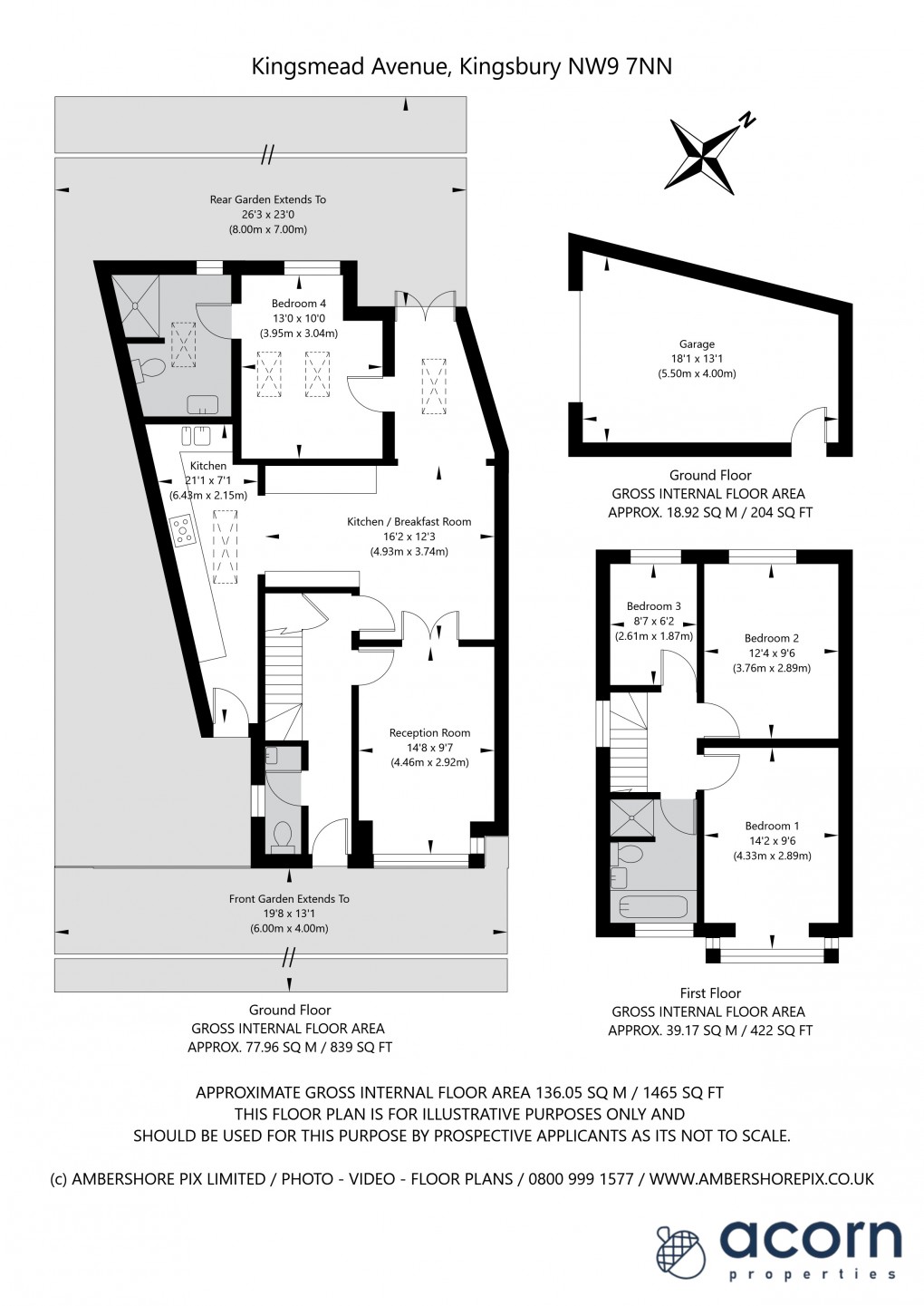 Floorplan for Kingsmead Avenue, Kingsbury, London