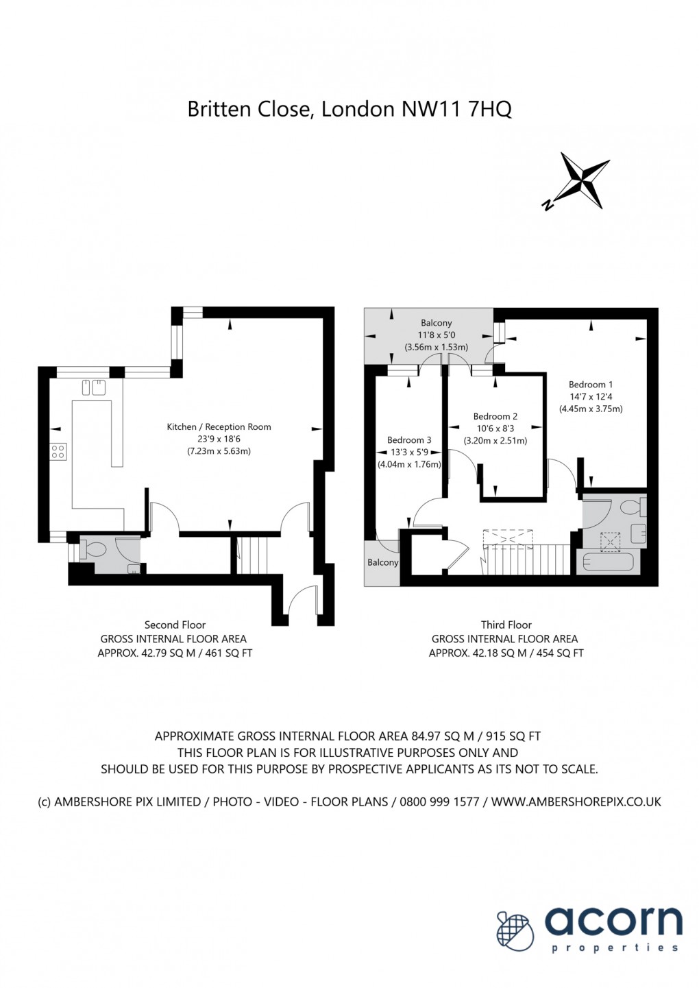 Floorplan for Britten Close, Golders Green, London