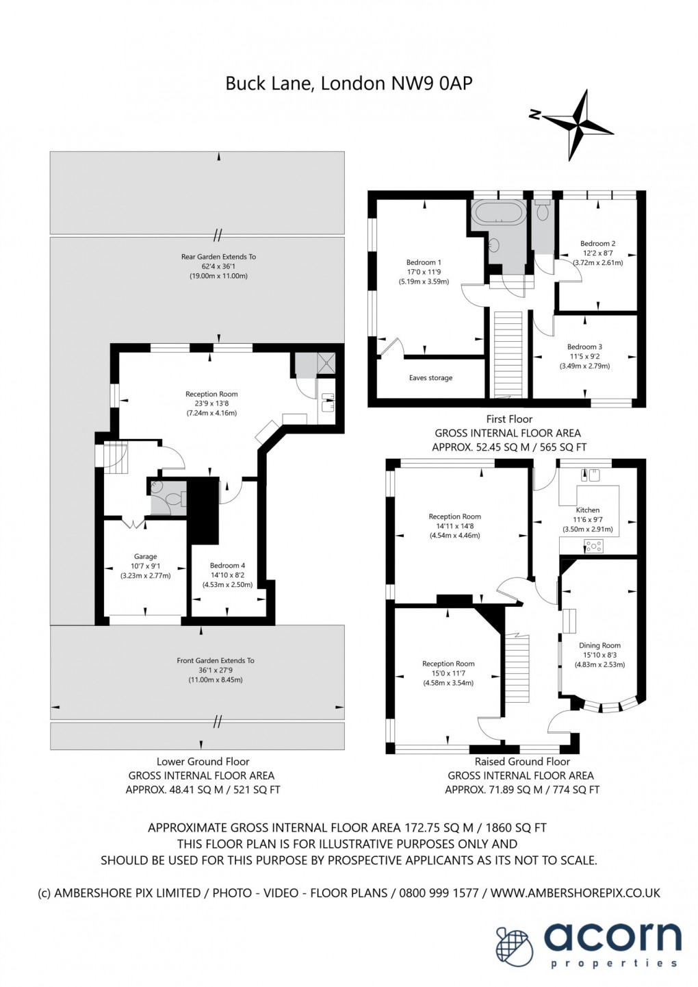 Floorplan for Buck Lane, Kingsbury