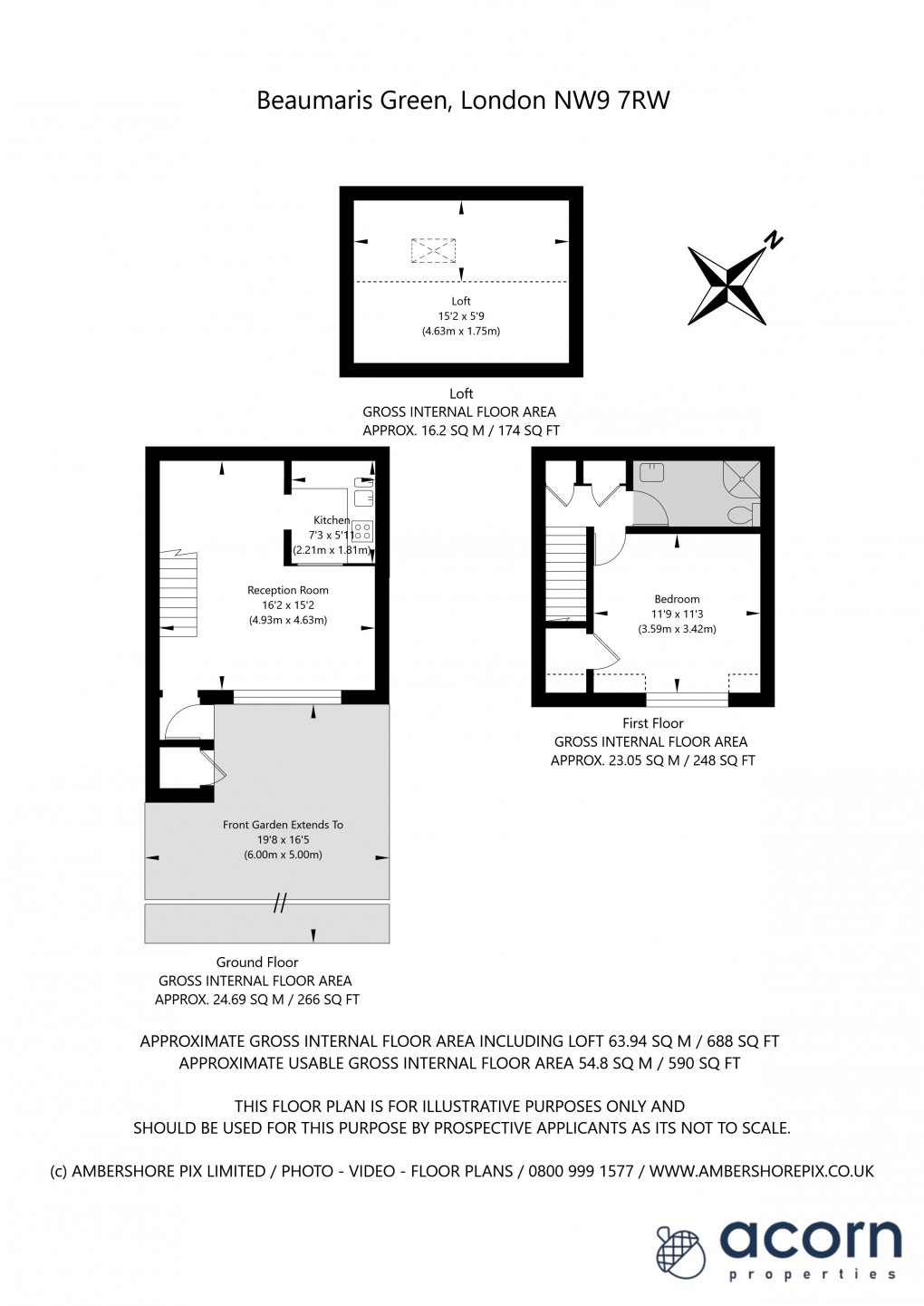 Floorplan for Snowdon Drive, London