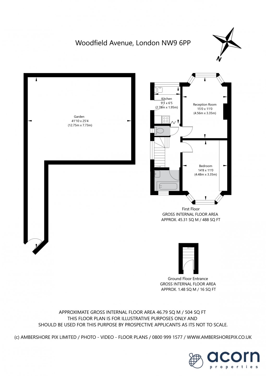 Floorplan for Woodfield Avenue, Colindale, London