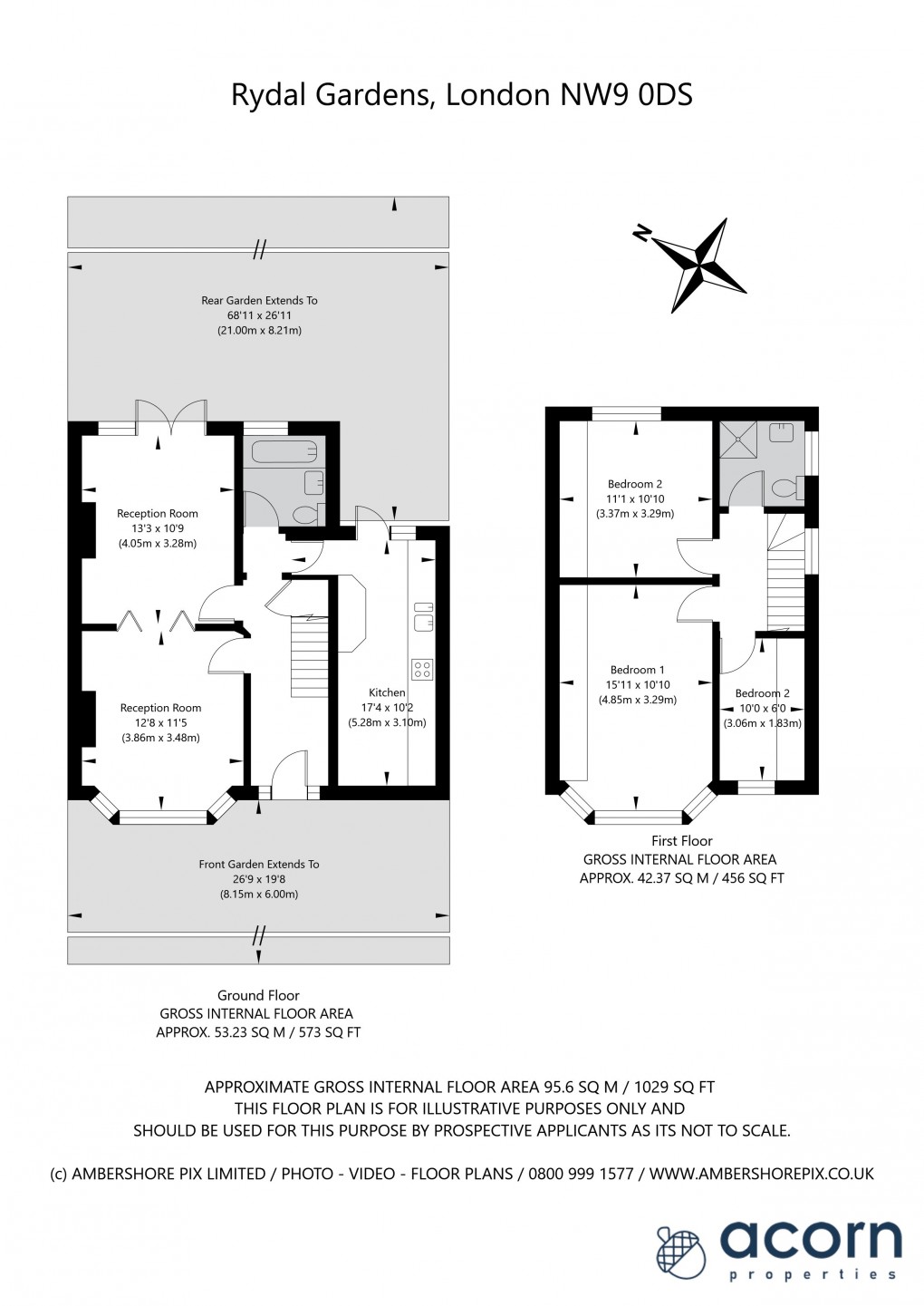 Floorplan for Rydal Gardens, London
