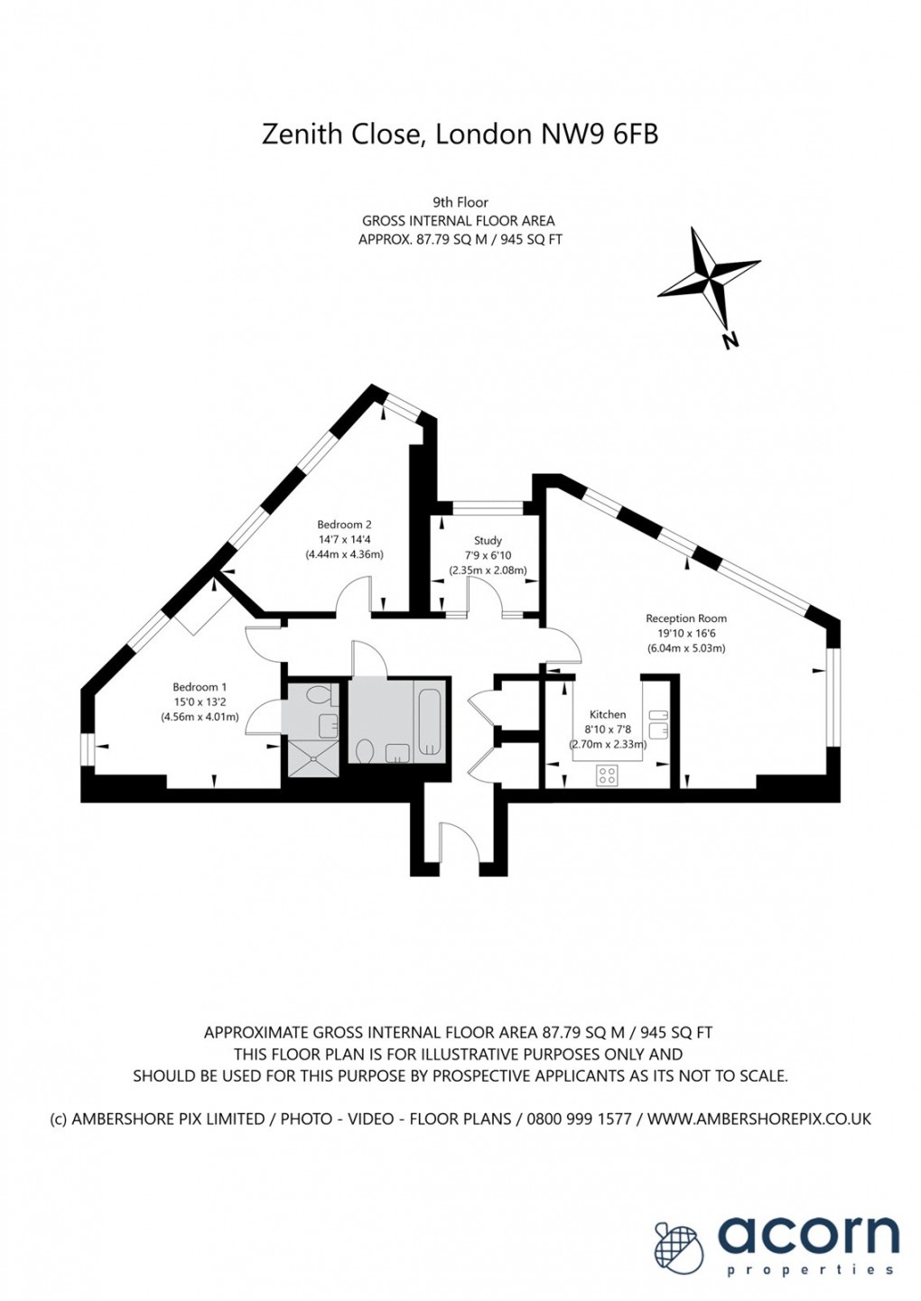 Floorplan for Zenith Close, Colindale, London