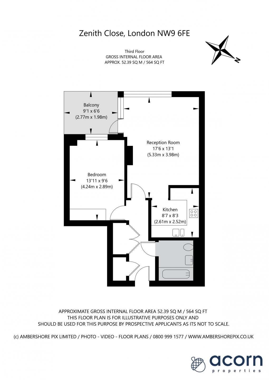 Floorplan for Zenith Close, Colindale, London
