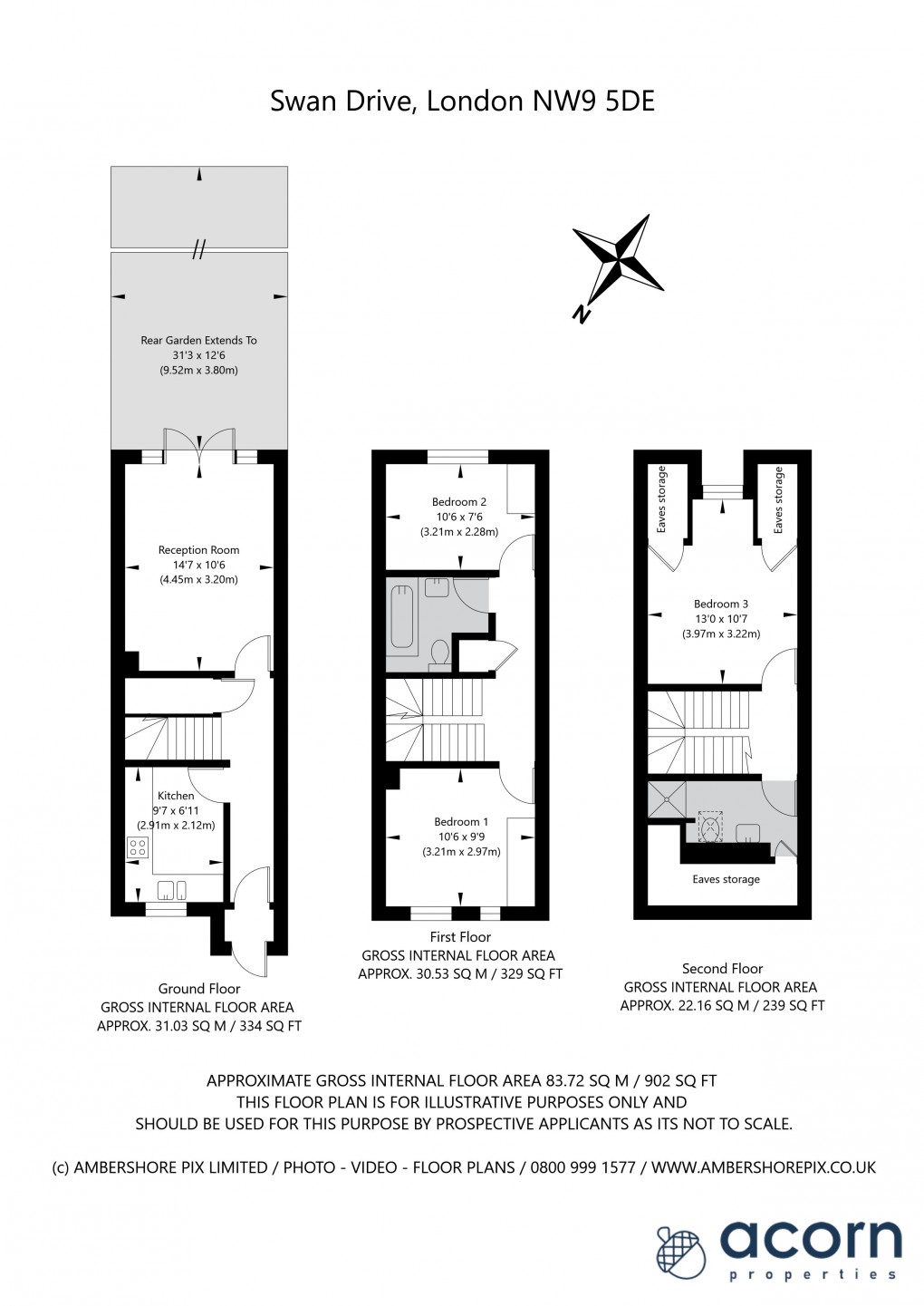 Floorplan for Swan Drive, Colindale, London