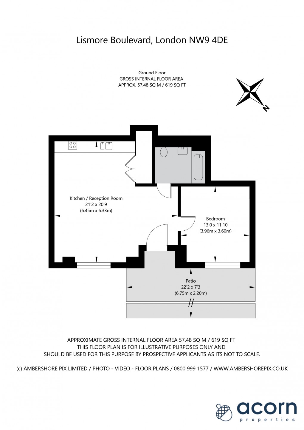 Floorplan for Lismore Boulevard, Colindale, London