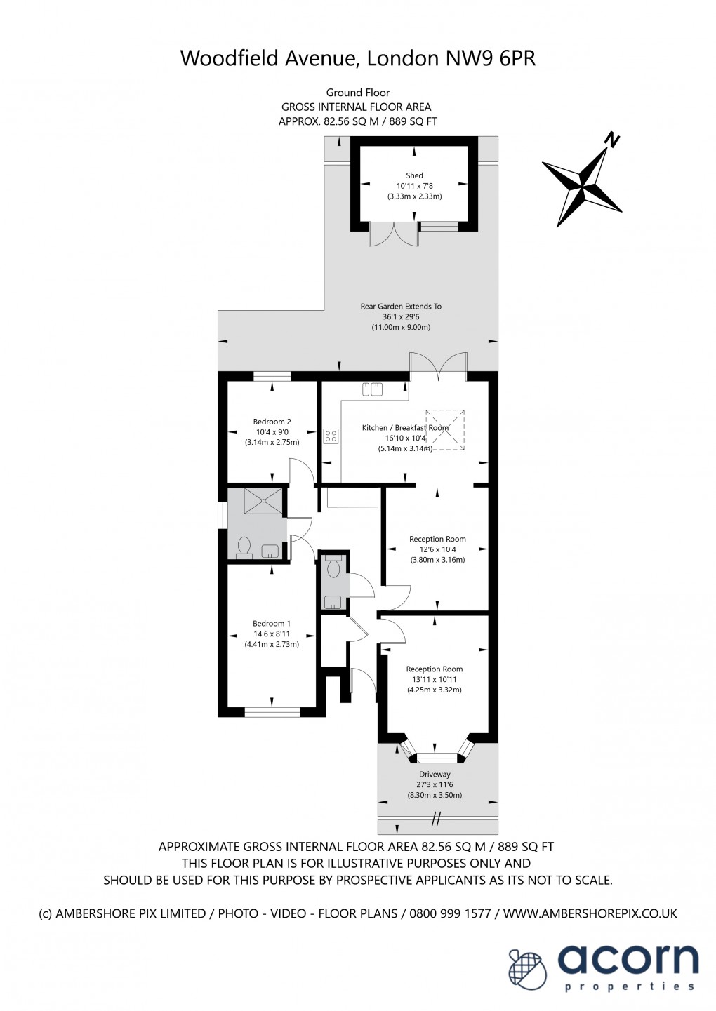 Floorplan for Woodfield Avenue, London