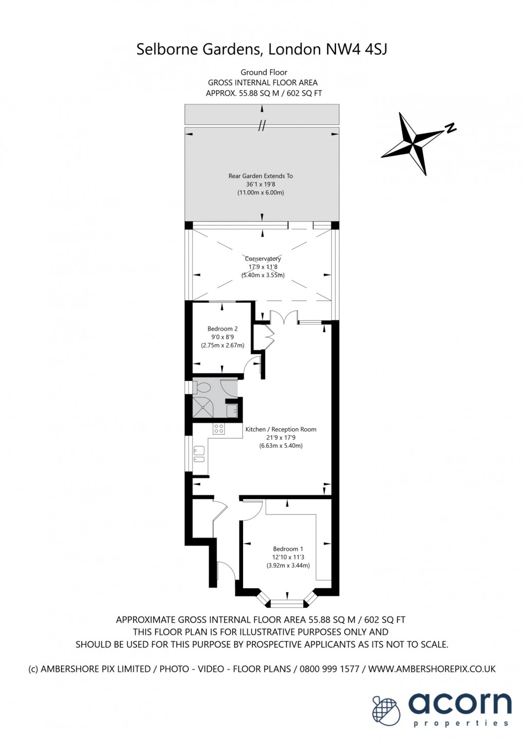 Floorplan for Selborne Gardens, Hendon, London