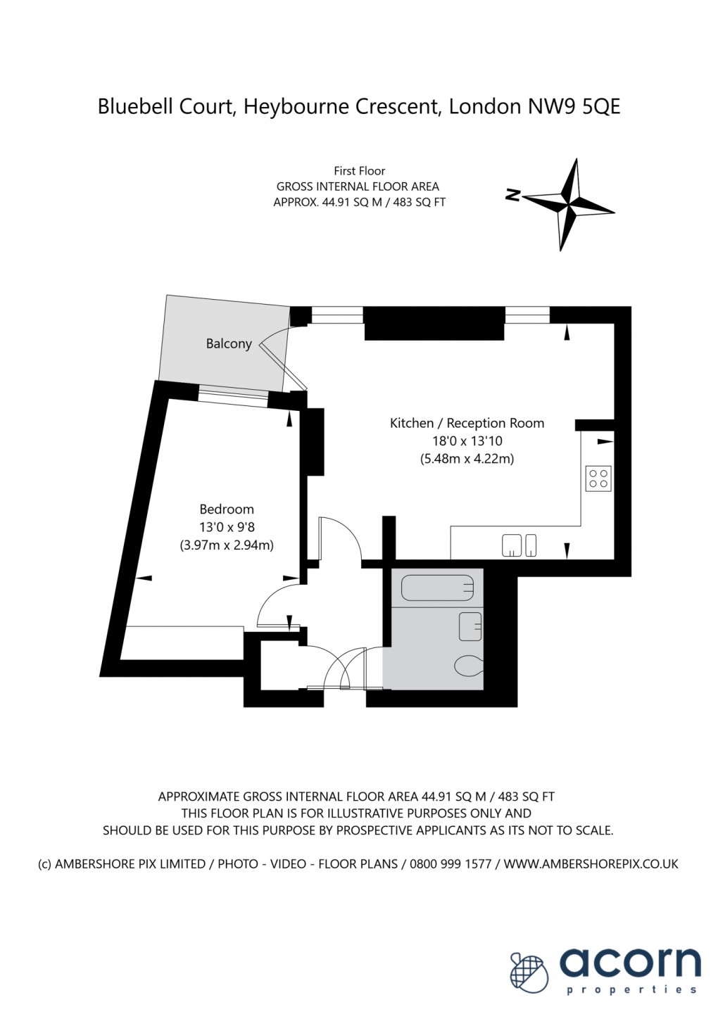 Floorplan for Heybourne Crescent, London
