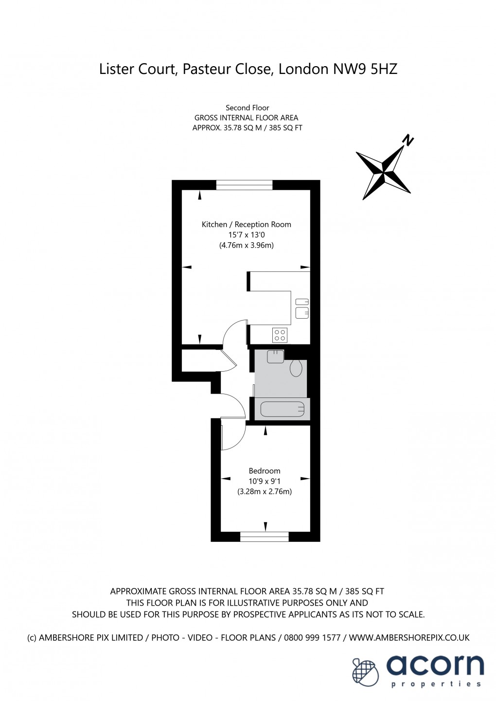 Floorplan for Pasteur Close, London