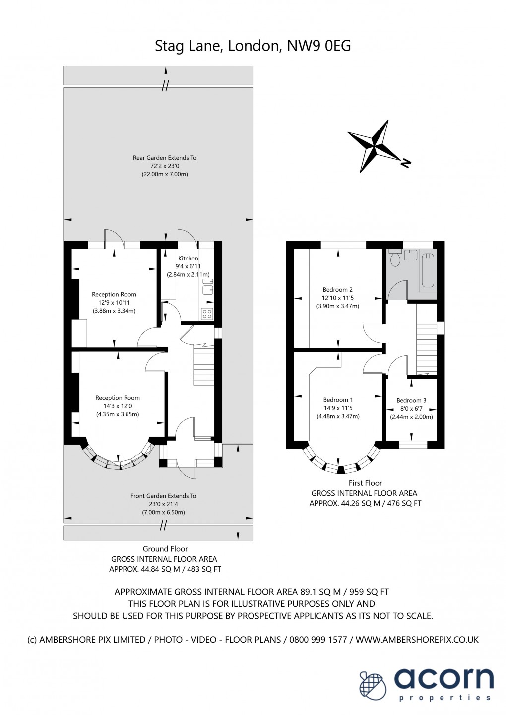 Floorplan for Stag Lane, Kingsbury, London