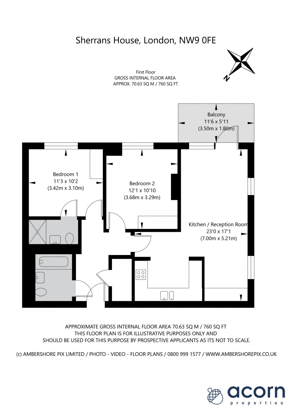 Floorplan for Grove Park, 70 Grove Park, Colindale, London