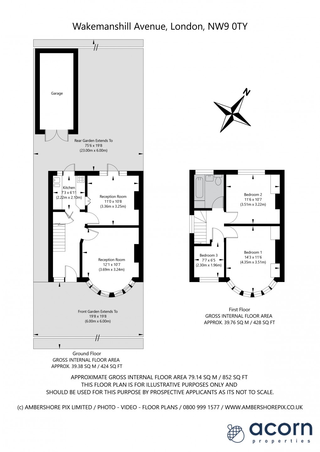 Floorplan for Wakemans Hill Avenue, London