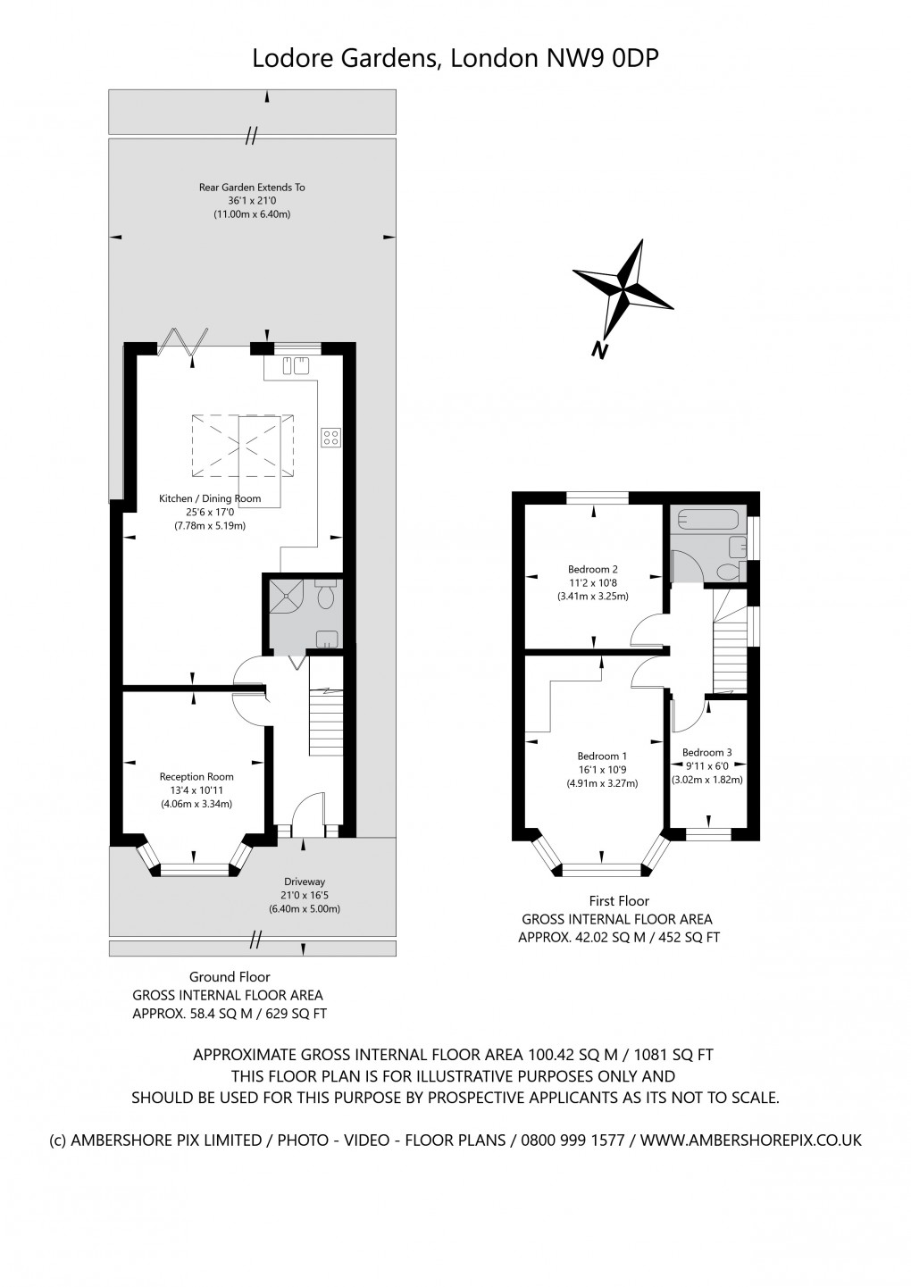 Floorplan for Lodore Gardens, Colindale